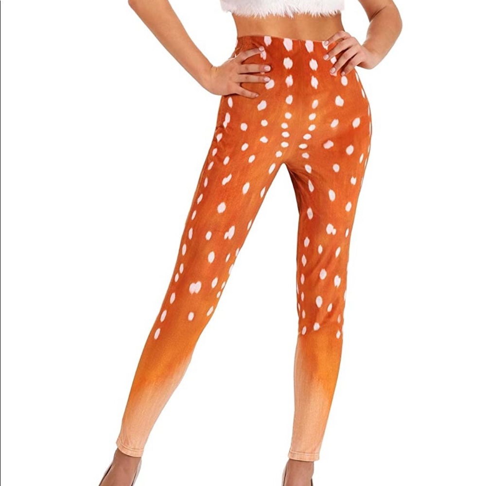 Womens deer leggings with antlers